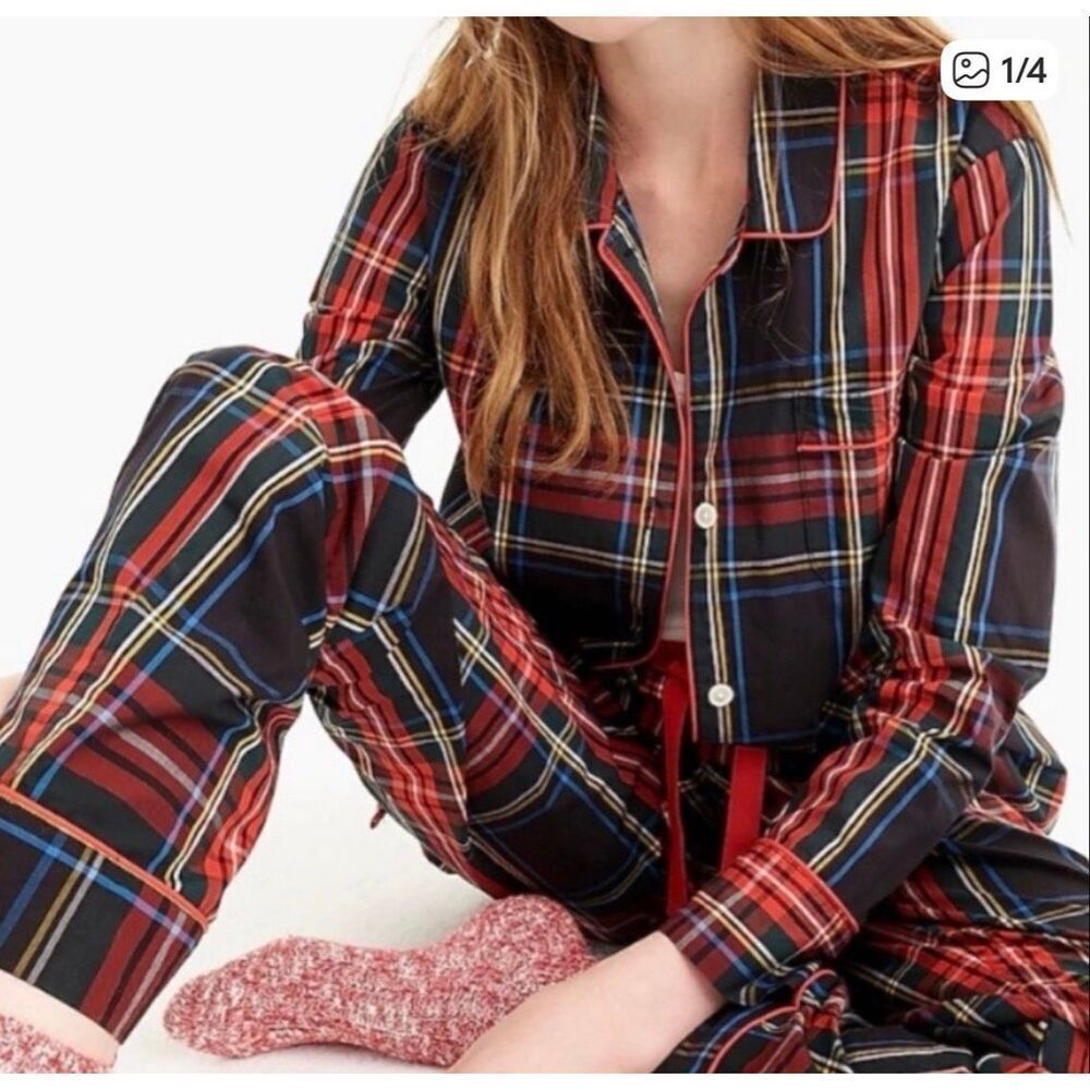 J. Crew Plaid Pajamas Red/Black Size XS